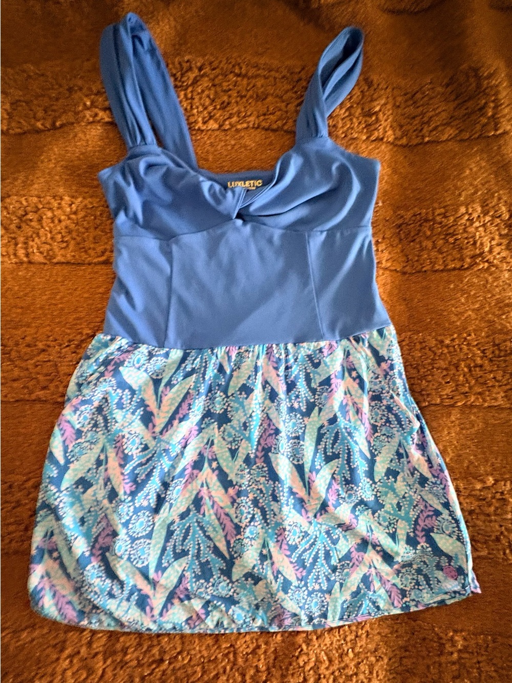 Lilly Pulitzer Blue athletic tennis Dress with attached shorts size M Luxletic